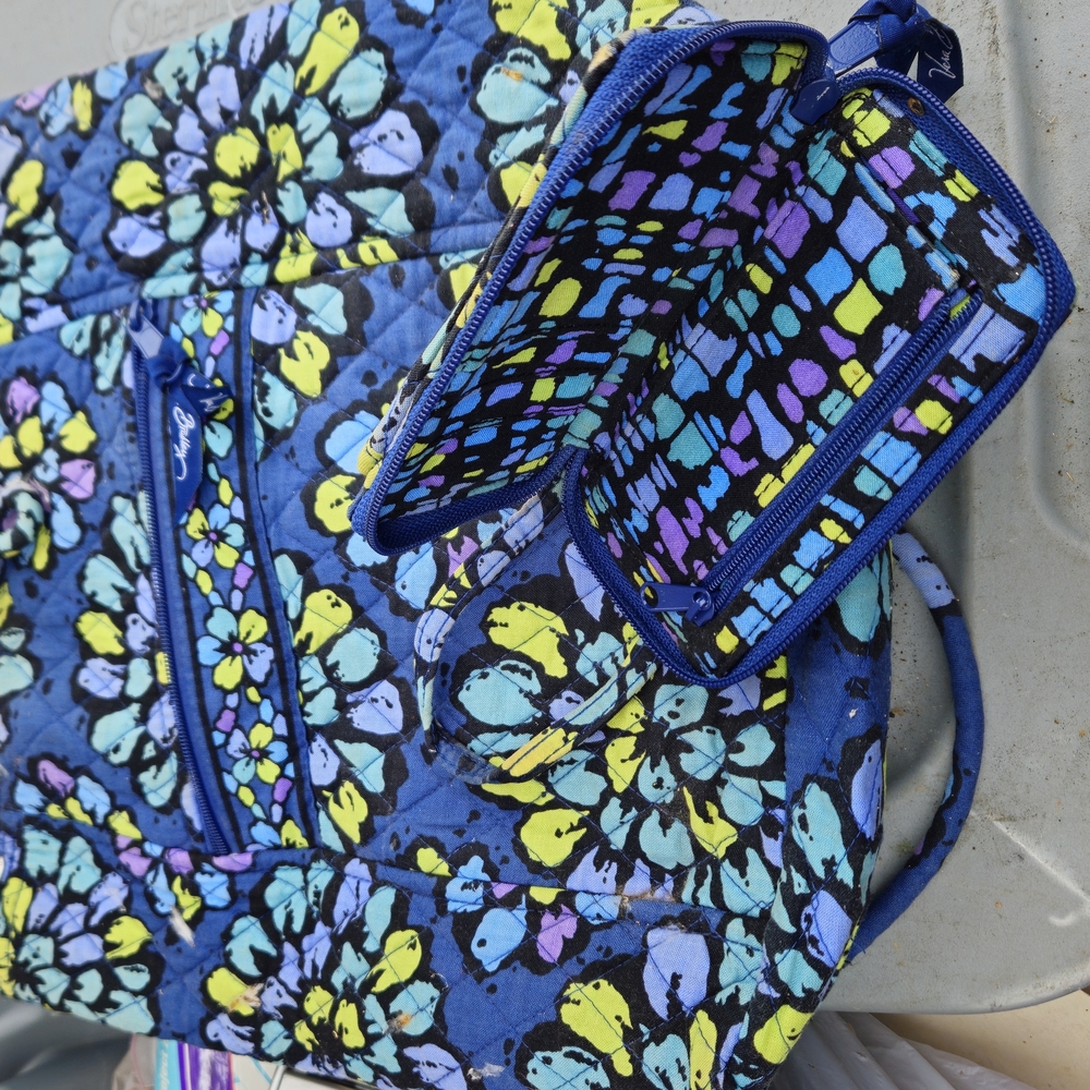 Floral Blue Women's Bag Set